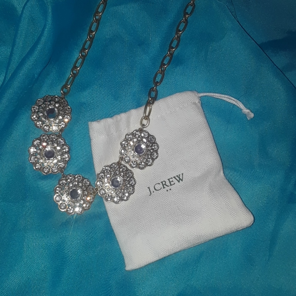 J Crew Rhinestone Statement Necklace